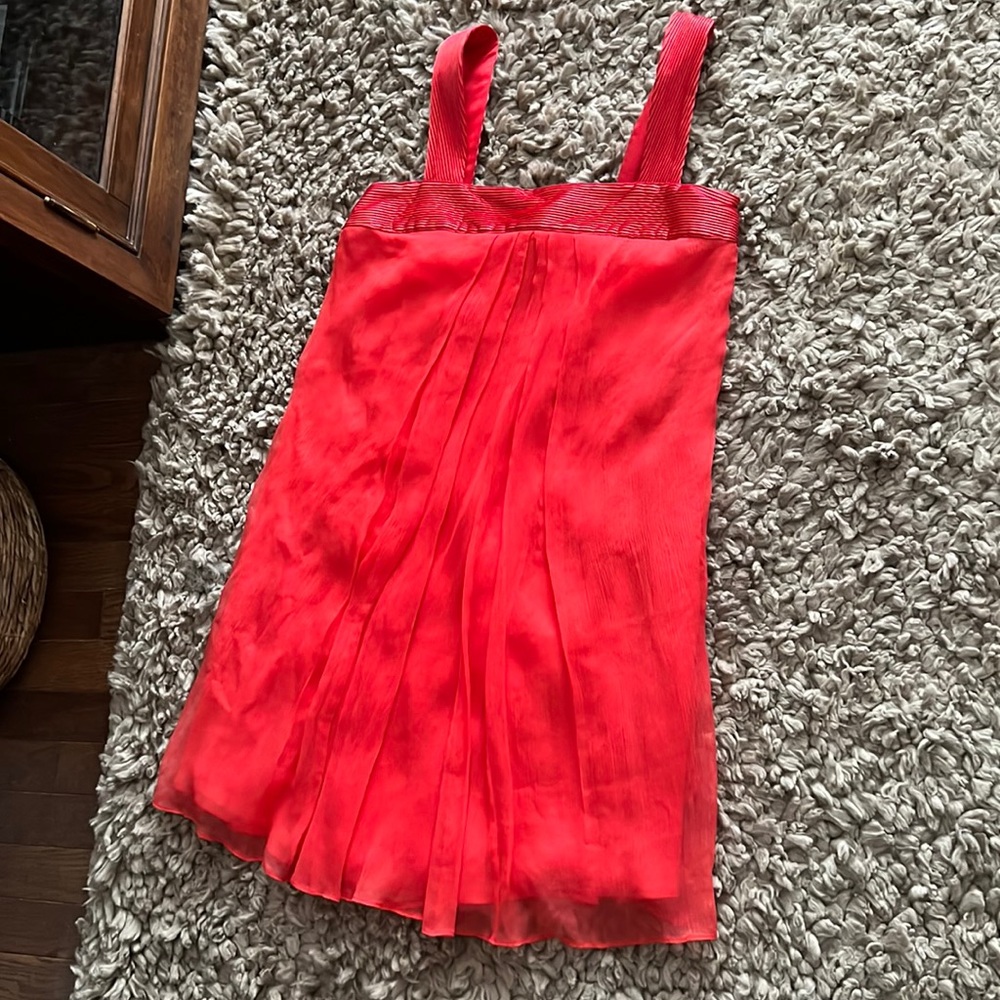 Catherine Malandrino Melon Orange Silk Dress size 6